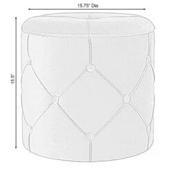 Fabulaxe Round Wooden Velvet Ottoman Stool with Lid 21 Fabulaxe Round Wooden Velvet Ottoman Stool with Lid -Ottomans Official Shop unnamed file 5116