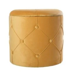 Fabulaxe Round Wooden Velvet Ottoman Stool with Lid 24 Fabulaxe Round Wooden Velvet Ottoman Stool with Lid -Ottomans Official Shop unnamed file 5119