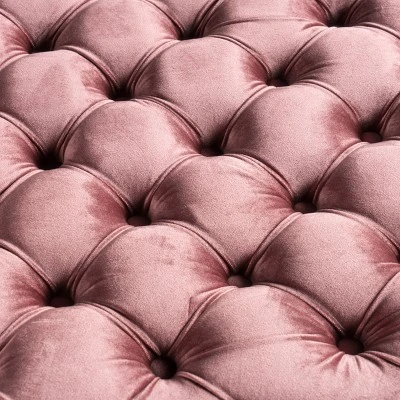 Jaymee New Velvet Ottoman - Christopher Knight Home Gray 4 Jaymee New Velvet Ottoman - Christopher Knight Home Gray – Image 2