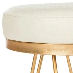 Jenine Faux Ostrich Round Bench - Safavieh Cream 10 Jenine Faux Ostrich Round Bench - Safavieh Cream -Ottomans Official Shop unnamed file 5145
