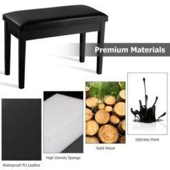 Costway Solid Wood PU Leather Piano Bench Padded Double Duet Keyboard Seat Storage Black 16 Costway Solid Wood PU Leather Piano Bench Padded Double Duet Keyboard Seat Storage Black -Ottomans Official Shop unnamed file 5163