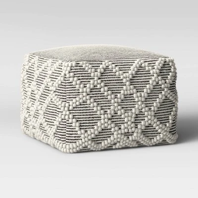 Lory Pouf Textured - Opalhouse White 4 Lory Pouf Textured - Opalhouse White – Image 2