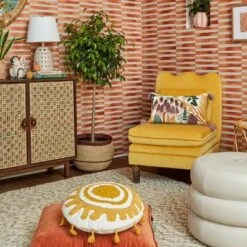 Opalhouse Designed With Jungalow Molise Faux Leather Pouf - Opalhouse™ designed with Jungalow™ Light Brown -Ottomans Official Shop unnamed file 5237