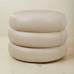 Opalhouse Designed With Jungalow Molise Faux Leather Pouf - Opalhouse™ designed with Jungalow™ Light Brown -Ottomans Official Shop unnamed file 5239