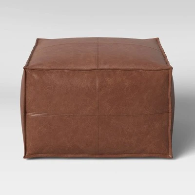 Earl Faux Leather French Seam Ottoman - Project 62™ 6 Earl Faux Leather French Seam Ottoman - Project 62™ – Image 4