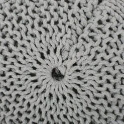 Hortense Modern Knitted Cotton Round Pouf - Christopher Knight Home Ivory -Ottomans Official Shop unnamed file 5267