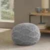 Morven Modern Knitted Cotton Round Pouf - Christopher Knight Home Gray 1 Morven Modern Knitted Cotton Round Pouf - Christopher Knight Home Gray -Ottomans Official Shop unnamed file 5295