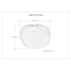 Vanessa Round Pouf - Wyndenhall Dove Gray -Ottomans Official Shop unnamed file 5321