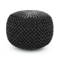 Vanessa Round Pouf - Wyndenhall Dove Gray -Ottomans Official Shop unnamed file 5326