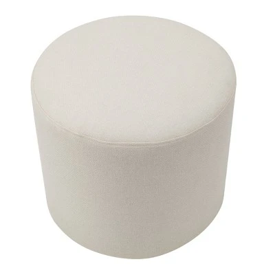 19" Round Pouf Ottoman - WOVENBYRD Gray 3 19" Round Pouf Ottoman - WOVENBYRD Gray