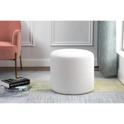19" Round Pouf Ottoman - WOVENBYRD Gray 5 19" Round Pouf Ottoman - WOVENBYRD Gray – Image 3