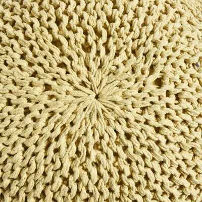 Yuny Handcrafted Modern Fabric Pouf - Christopher Knight Home Yellow 7 Yuny Handcrafted Modern Fabric Pouf - Christopher Knight Home Yellow – Image 5