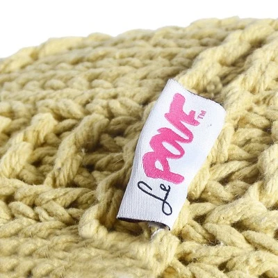 Yuny Handcrafted Modern Fabric Pouf - Christopher Knight Home Yellow 8 Yuny Handcrafted Modern Fabric Pouf - Christopher Knight Home Yellow – Image 6