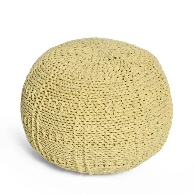 Yuny Handcrafted Modern Fabric Pouf - Christopher Knight Home Yellow 14 Yuny Handcrafted Modern Fabric Pouf - Christopher Knight Home Yellow – Image 12