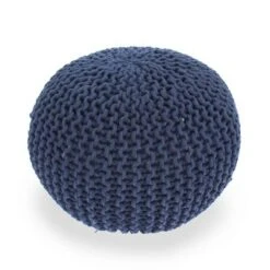 Moro Handcrafted Modern Cotton Pouf - Christopher Knight Home Aqua -Ottomans Official Shop unnamed file 5397