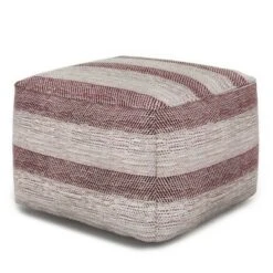 Portia Square Pouf - WyndenHall Patterned Blue Melange -Ottomans Official Shop unnamed file 5420