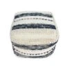 Hambo Contemporary Wool and Cotton Pouf Ottoman White/Blue - Christopher Knight Home -Ottomans Official Shop unnamed file 5441