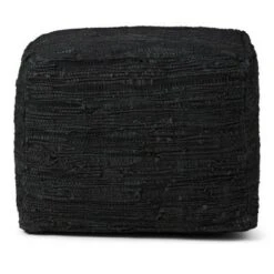 Garcia Square Pouf - WyndenHall Black -Ottomans Official Shop unnamed file 5466