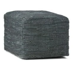 Garcia Square Pouf - WyndenHall Black -Ottomans Official Shop unnamed file 5469