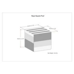 Frances Cube Pouf - WyndenHall Patterned Gray Melange -Ottomans Official Shop unnamed file 5498