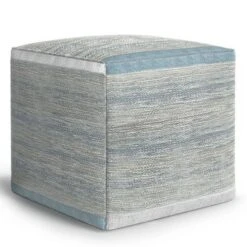 Frances Cube Pouf - WyndenHall Patterned Gray Melange -Ottomans Official Shop unnamed file 5499