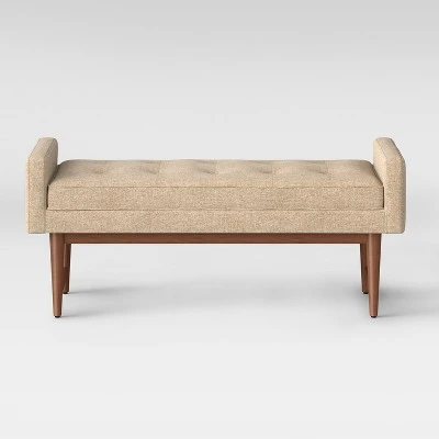 Verken Mid Century Modern Settee Bench - Project 62 Gray 11 Verken Mid Century Modern Settee Bench - Project 62 Gray – Image 9