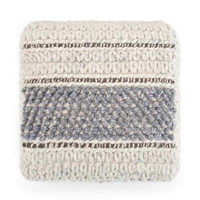 Heyfield Square Pouf - WyndenHall Green/natural 8 Heyfield Square Pouf - WyndenHall Green/natural – Image 6