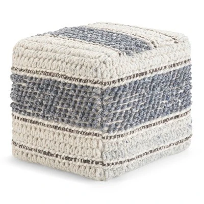Heyfield Square Pouf - WyndenHall Green/natural 10 Heyfield Square Pouf - WyndenHall Green/natural – Image 8