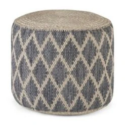 Nesbitt Round Pouf - WyndenHall Natural/gray 23 Nesbitt Round Pouf - WyndenHall Natural/gray -Ottomans Official Shop unnamed file 5536