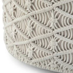 Emile Round Macrame Pouf Natural - WyndenHall -Ottomans Official Shop unnamed file 5541