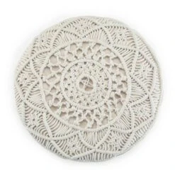 Emile Round Macrame Pouf Natural - WyndenHall -Ottomans Official Shop unnamed file 5542