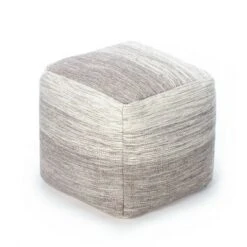 Halifax Pouf Ottoman - Anji Mountain Gray/ivory -Ottomans Official Shop unnamed file 5558
