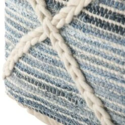 Woodley Square Pouf Natural/Blue - WyndenHall -Ottomans Official Shop unnamed file 5571