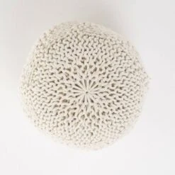 Hazel Pouf Ottoman - Christopher Knight Home Ivory -Ottomans Official Shop unnamed file 5576