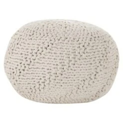 Hazel Pouf Ottoman - Christopher Knight Home Ivory -Ottomans Official Shop unnamed file 5578
