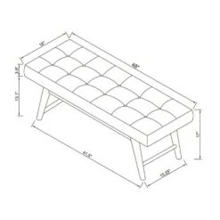 Copan Mid Century Bench - Project 62™ Beige -Ottomans Official Shop unnamed file 558