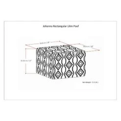Mirella Square Moroccan Inspired Pouf Kilim Patterned - WyndenHall -Ottomans Official Shop unnamed file 5593