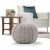 Fabian Transitional Round Hand Knit Pouf Gray - WyndenHall 2 Fabian Transitional Round Hand Knit Pouf Gray - WyndenHall -Ottomans Official Shop unnamed file 5603