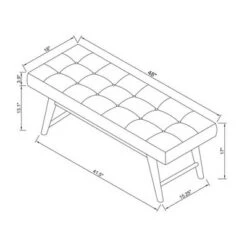 Copan Mid Century Bench - Project 62™ Beige -Ottomans Official Shop unnamed file 563
