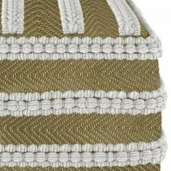 Jericho Square Woven PET Polyester Pouf Natural/White - WyndenHall -Ottomans Official Shop unnamed file 5632