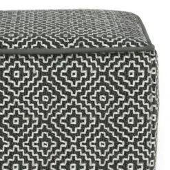 Laurene Square Woven PET Polyester Pouf Gray/White - WyndenHall -Ottomans Official Shop unnamed file 5652