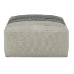 Irena Square Woven PET Polyester Pouf Gray/White - WyndenHall -Ottomans Official Shop unnamed file 5718