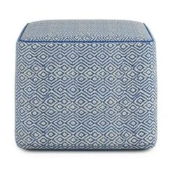 Dougan Square Pouf Patterned - WyndenHall Black/natural -Ottomans Official Shop unnamed file 5723