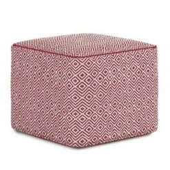 Dougan Square Pouf Patterned - WyndenHall Black/natural -Ottomans Official Shop unnamed file 5726