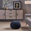 Abena Modern Knitted Cotton Round Pouf - Christopher Knight Home Beige -Ottomans Official Shop unnamed file 5728