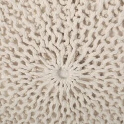 Abena Modern Knitted Cotton Round Pouf - Christopher Knight Home Beige 16 Abena Modern Knitted Cotton Round Pouf - Christopher Knight Home Beige -Ottomans Official Shop unnamed file 5732