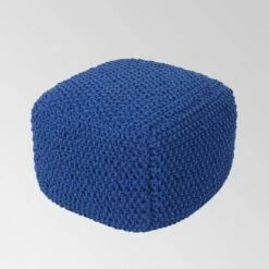 Elowski Knitted Pouf - Christopher Knight Home Beige -Ottomans Official Shop unnamed file 5754