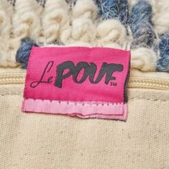 Freesia Boho Wool and Cotton Large Ottoman Pouf White/Blue - Christopher Knight Home -Ottomans Official Shop unnamed file 5771