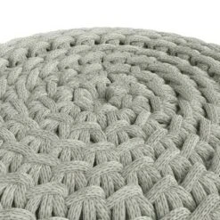 Cora Round Knitted PET Polyester Pouf Light Gray - WyndenHall 8 Cora Round Knitted PET Polyester Pouf Light Gray - WyndenHall -Ottomans Official Shop unnamed file 5791