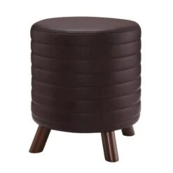 Rivard Round Stool - Linon Dark Gray -Ottomans Official Shop unnamed file 58